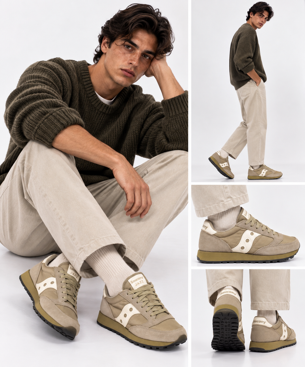 Herren-Sneaker SAUCONY Jazz Original Trek in Ivory