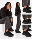 Black Mesh and Suede Running Sneakers PATRIZIA PEPE Girl Fly Run Tech