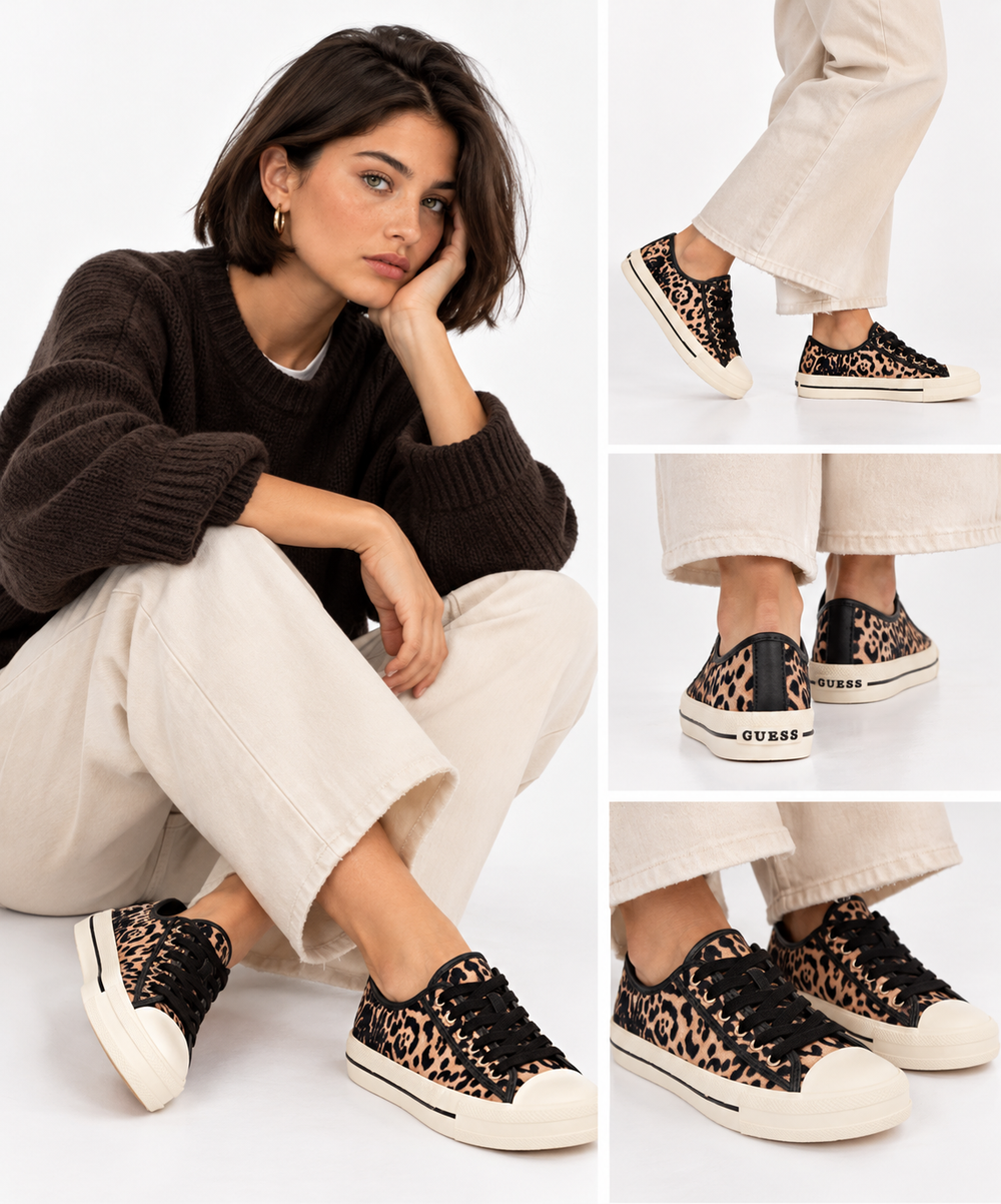 Sneakers Donna GUESS Colore Leopard Linea Carey