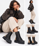Schnürstiefel 1A Classe ALVIERO MARTINI aus Eco-Nappaleder in Schwarz 2571