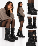 Black Leather Ankle Boots PATRIZIA PEPE Girl Fly Elena