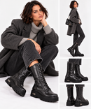 Damenschuhe CULT Slash 3324 High Amphibians aus schwarzem Leder