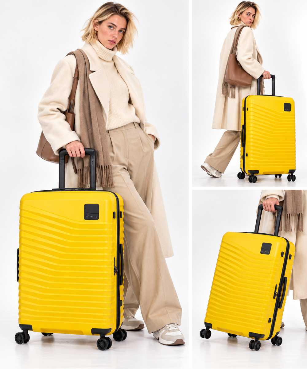 Medium Hardside Expandable 4-Wheel Suitcase SAMSONITE Intuo in Yellow