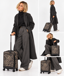 Bordcase-Trolley 4 Rollen LIU JO aus Nylon mit Animalier-Allover-Print