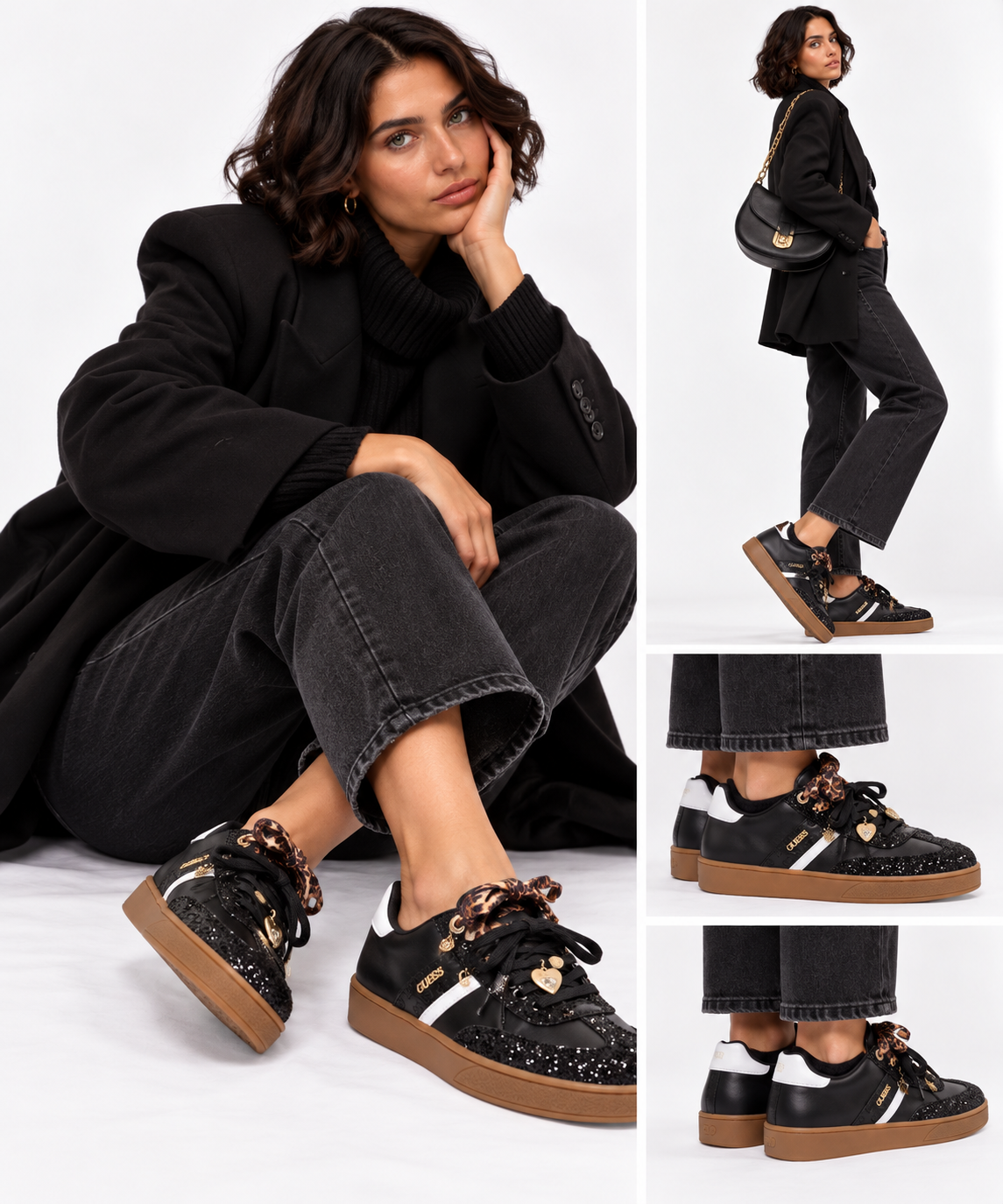 Damen-Sneaker GUESS Modell Naoki2 in Schwarz