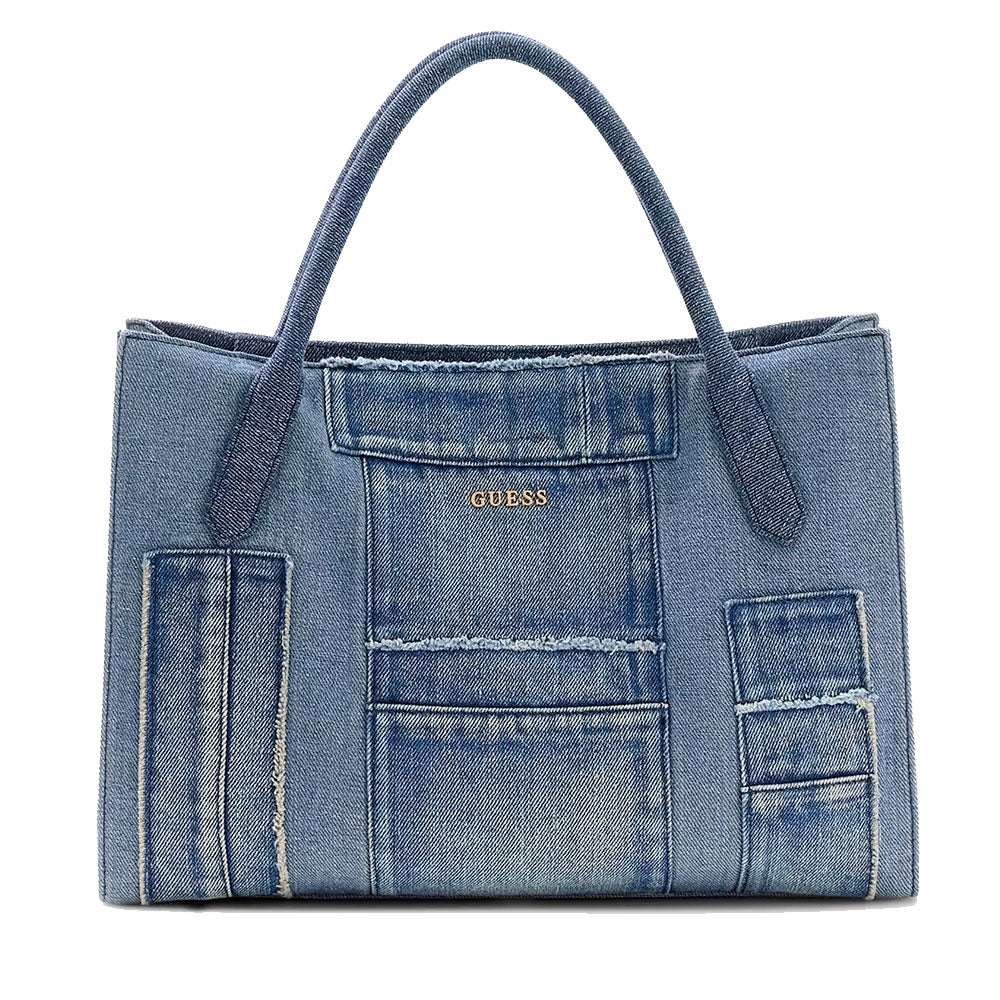 Borsa Donna a Mano con Tracolla GUESS Linea Jodi Colore Denim Multi