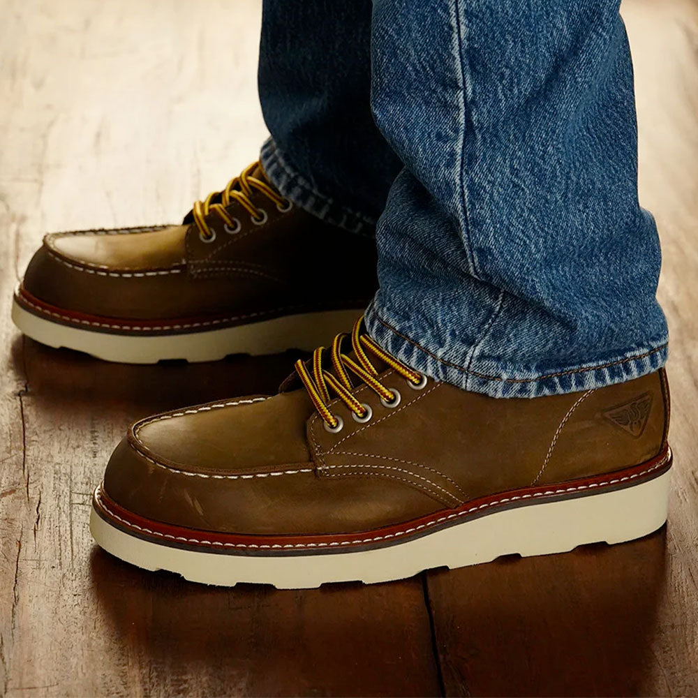 Scarpe Uomo DOCKSTEPS Stivaletti Stringati linea Oakland 1726 in Pelle Testa di Moro