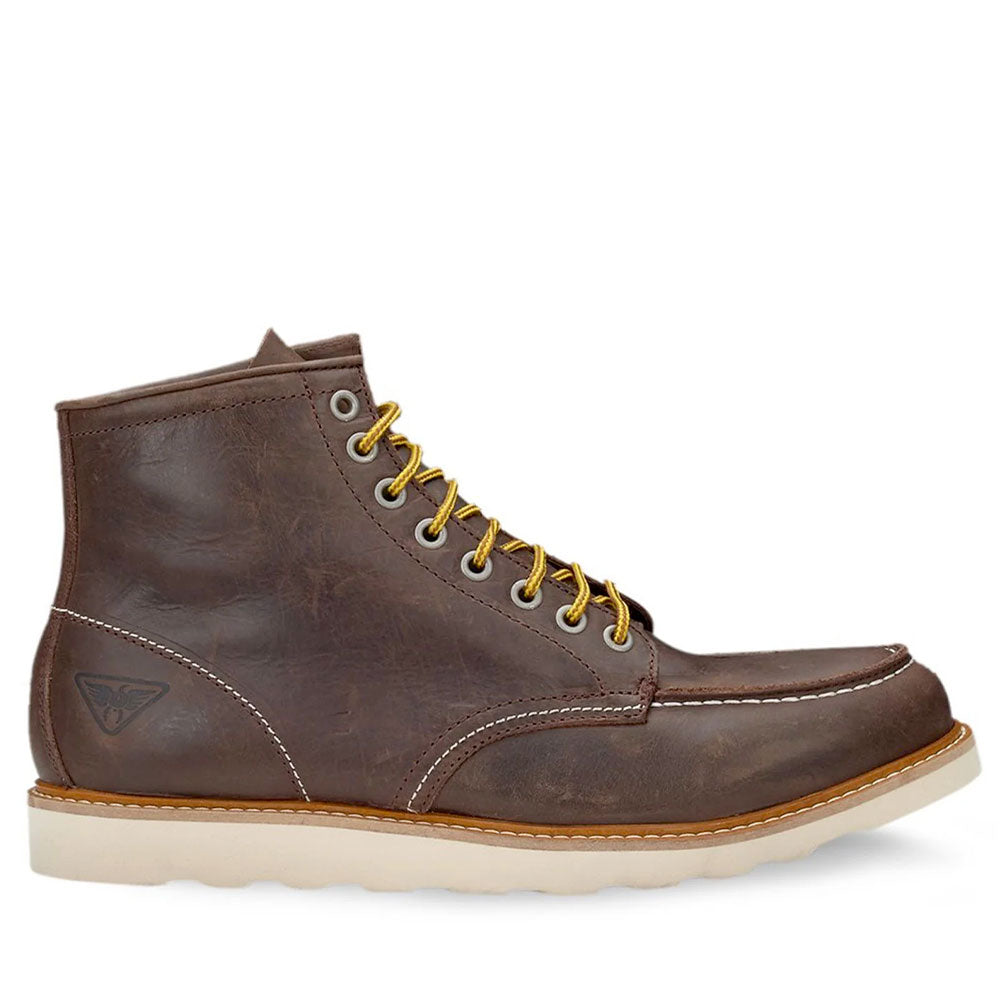 Scarpe Uomo DOCKSTEPS Stivaletti Stringati linea Oakland 1726 in Pelle Testa di Moro