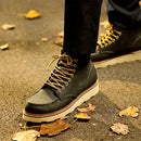 Scarpe Uomo DOCKSTEPS Stivaletti Stringati linea Oakland 1726 in Pelle Nera
