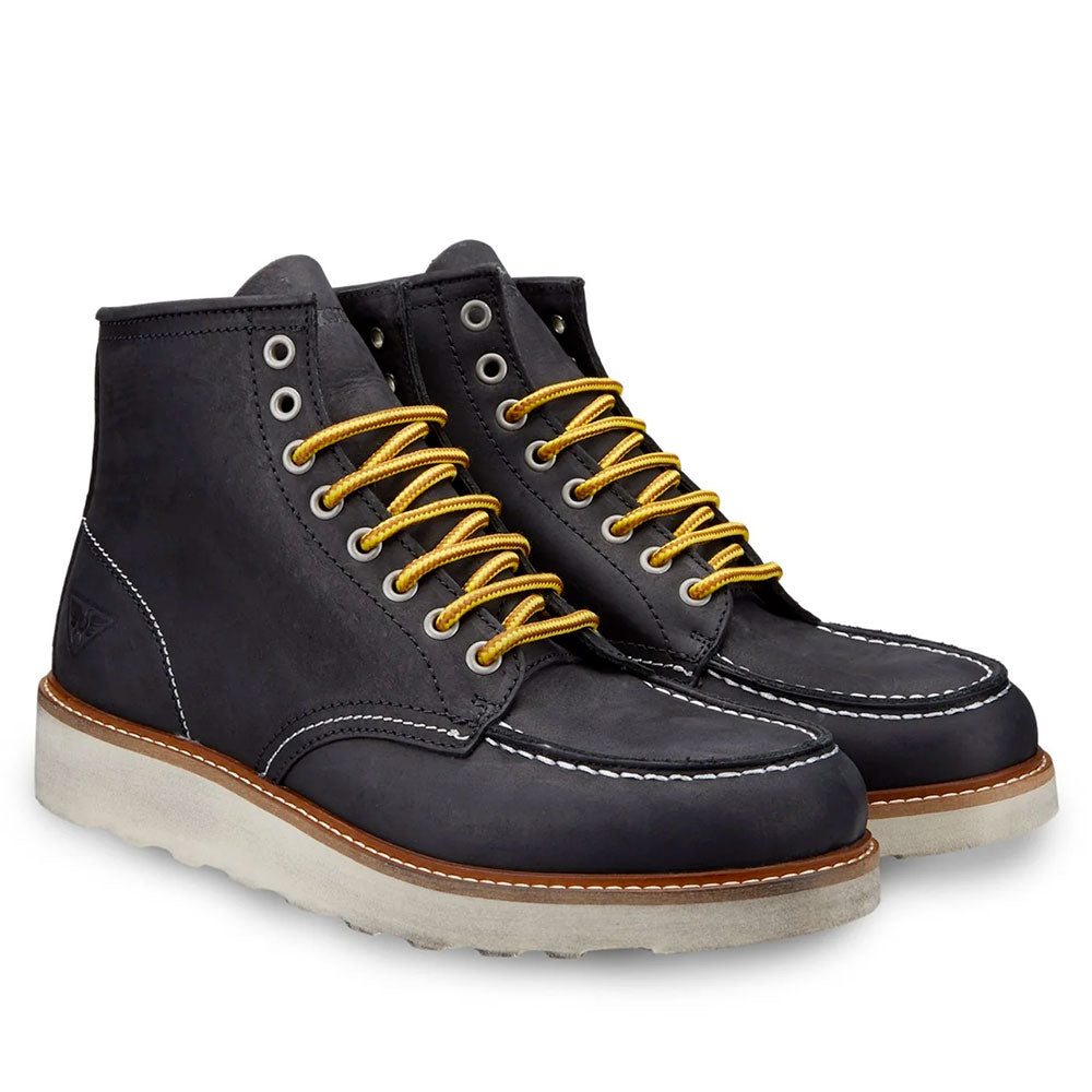 Scarpe Uomo DOCKSTEPS Stivaletti Stringati linea Oakland 1726 in Pelle Nera