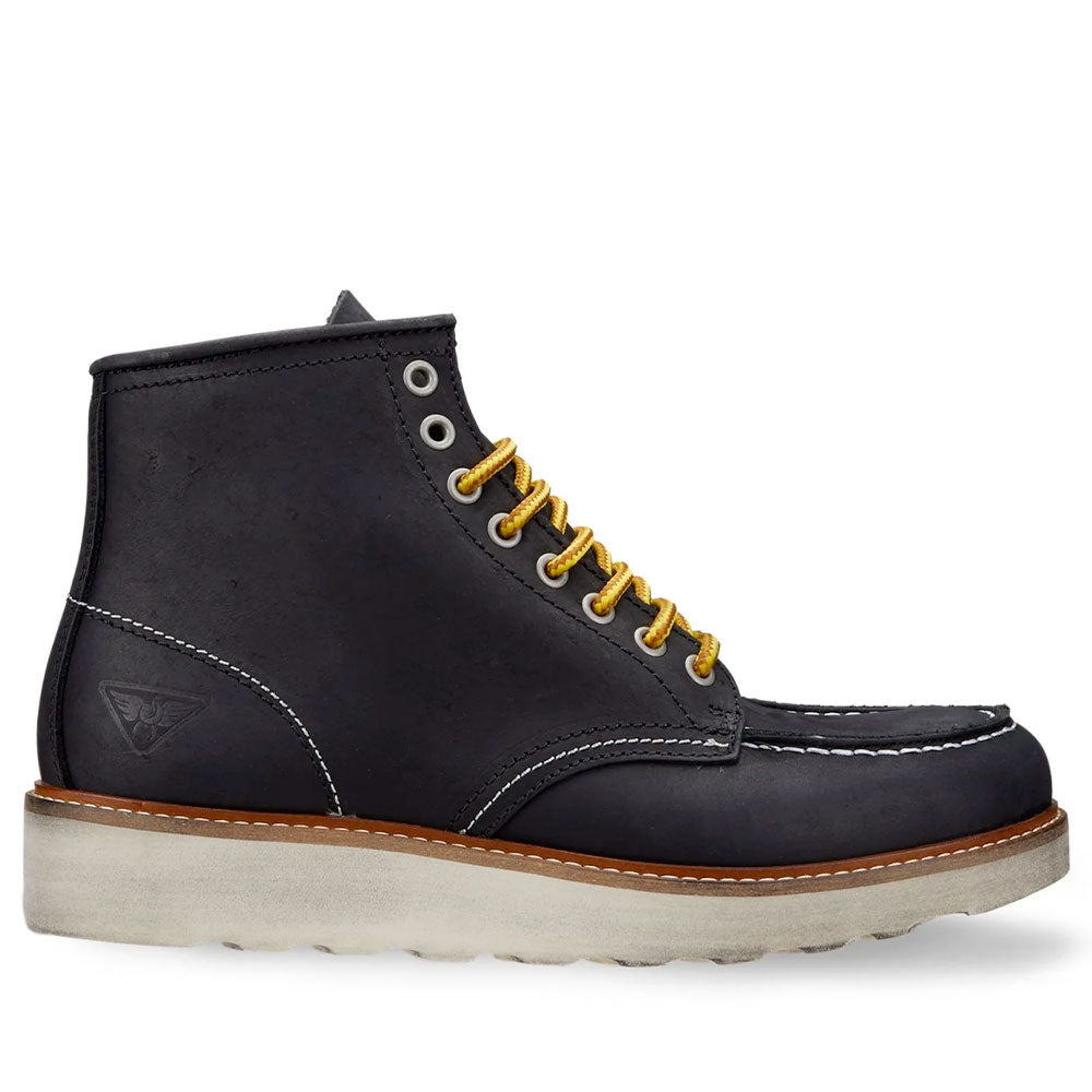 Scarpe Uomo DOCKSTEPS Stivaletti Stringati linea Oakland 1726 in Pelle Nera