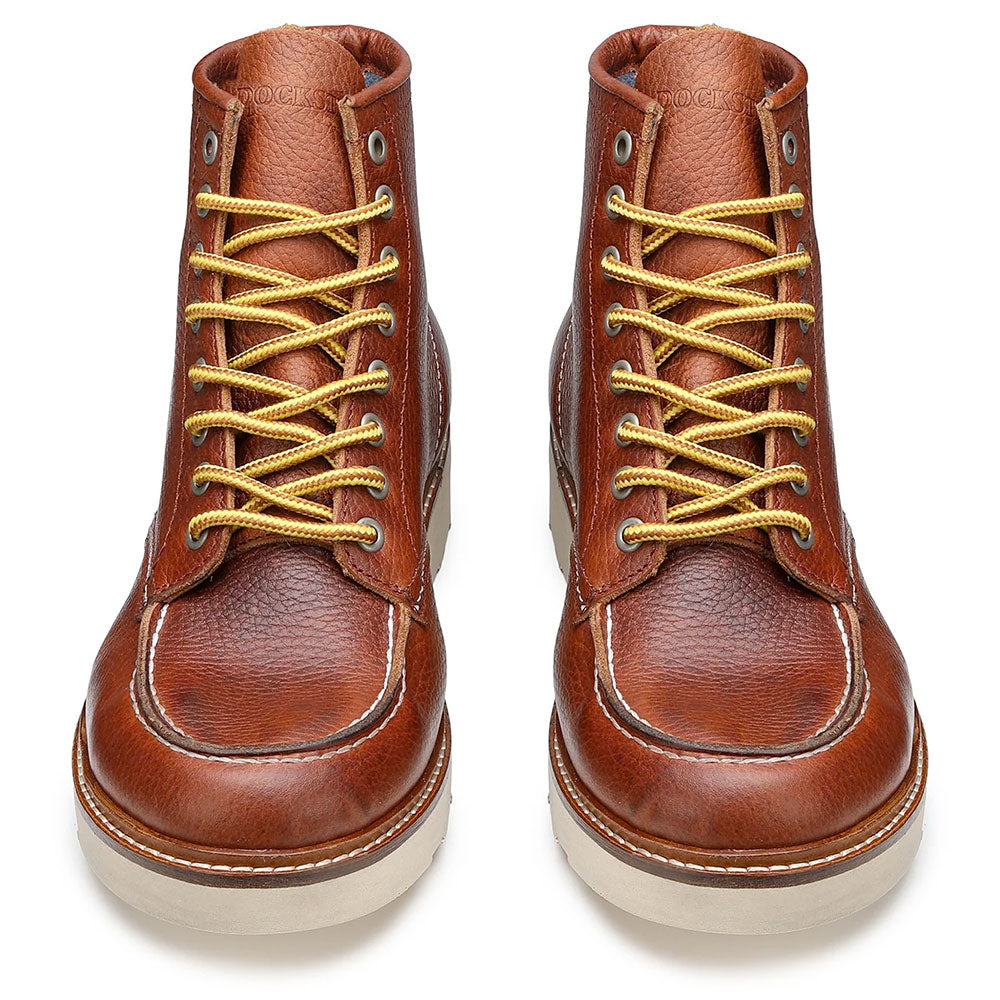 Scarpe Uomo DOCKSTEPS Stivaletti Stringati linea Oakland 1726 in Pelle Brick