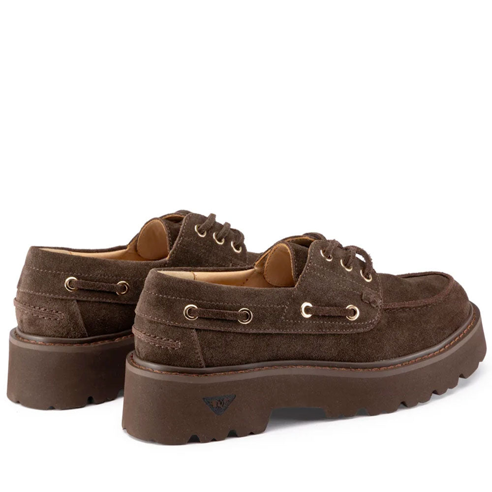 Tobacco Suede Platform Loafers DOCKSTEPS Montreal 7422