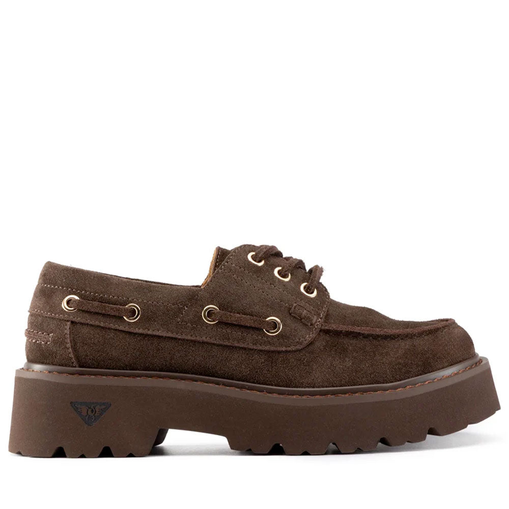 Mocassini Platform DOCKSTEPS linea Montreal 7422 in Suede Colore Tabacco