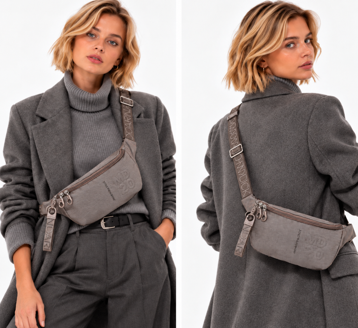 Damen-Bauchtasche MANDARINA DUCK Modell MD20 in Taupe