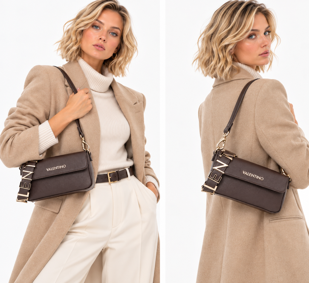 Borsa Donna a Spalla VALENTINO BAGS linea Alexia Colore Moro - VBS5A804