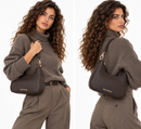 Women's Dark Brown Hobo Shoulder Bag VALENTINO BAGS Brixton