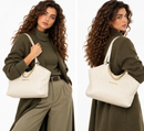 Women's Ecru Shoulder Tote Bag VALENTINO BAGS Crystelle