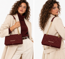 Women's Medium Burgundy Crossbody Bag VALENTINO BAGS Ocarina Suede