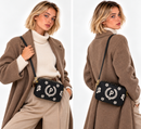 Damen-Umhängetasche POLLINI Modell Day Si! Heritage in Schwarz-Weiß