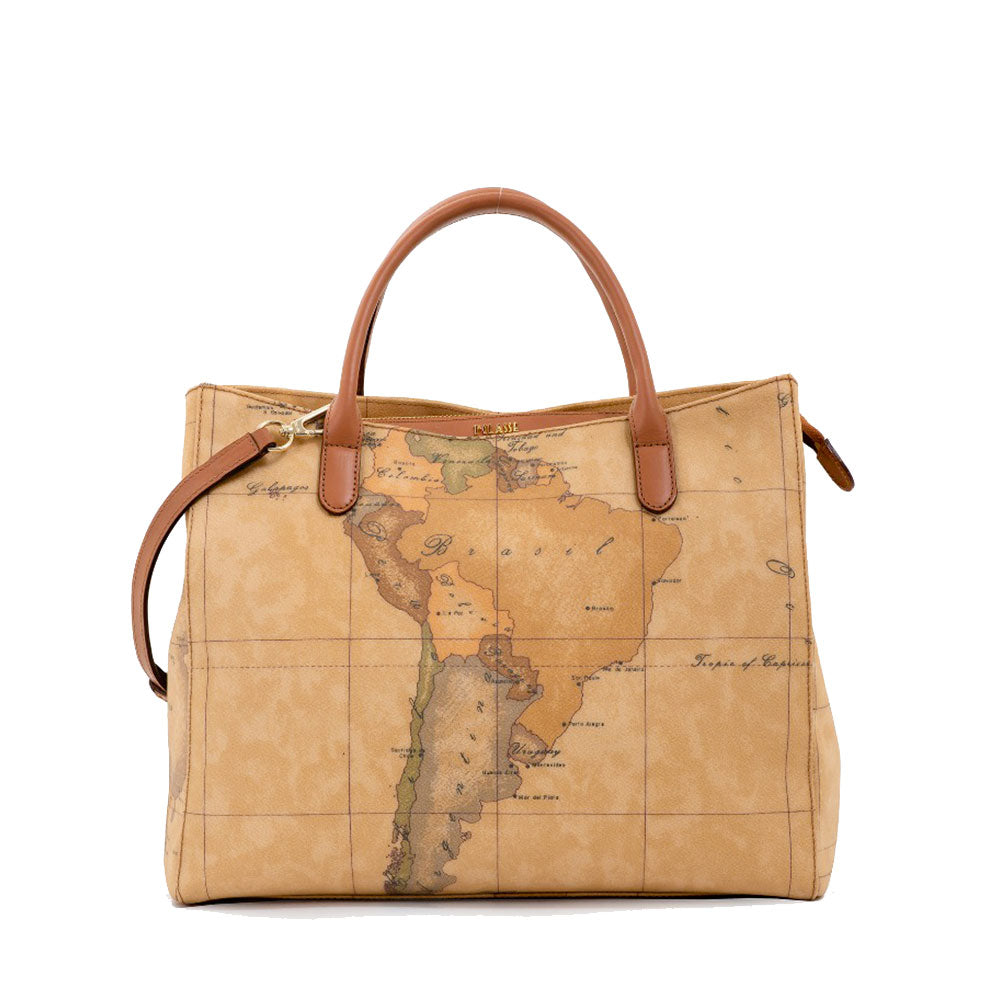 Borsa Donna Media a Mano con Tracolla 1A Classe Alviero Martini linea Geo Classic E004