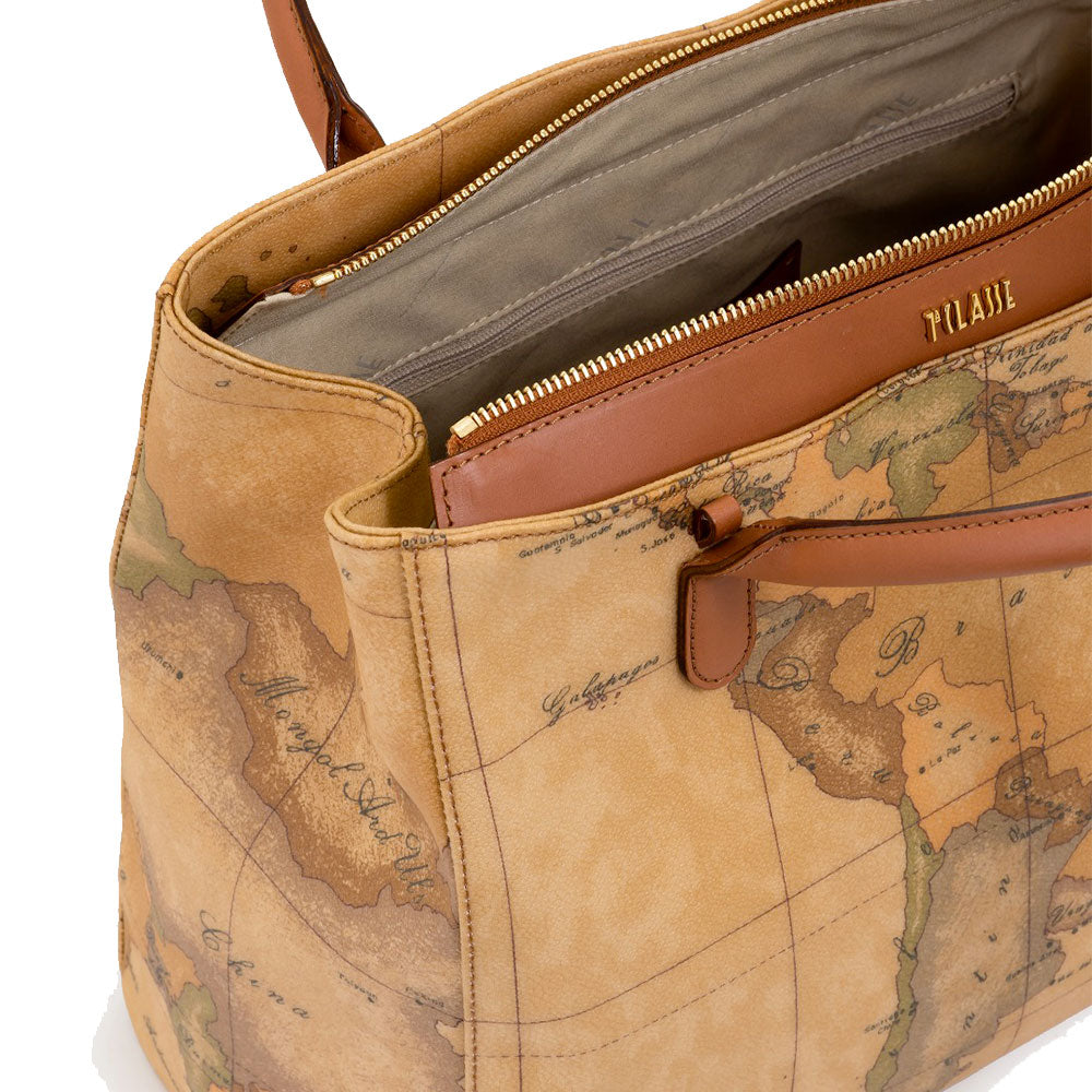 Borsa Donna Media a Mano con Tracolla 1A Classe Alviero Martini linea Geo Classic E004