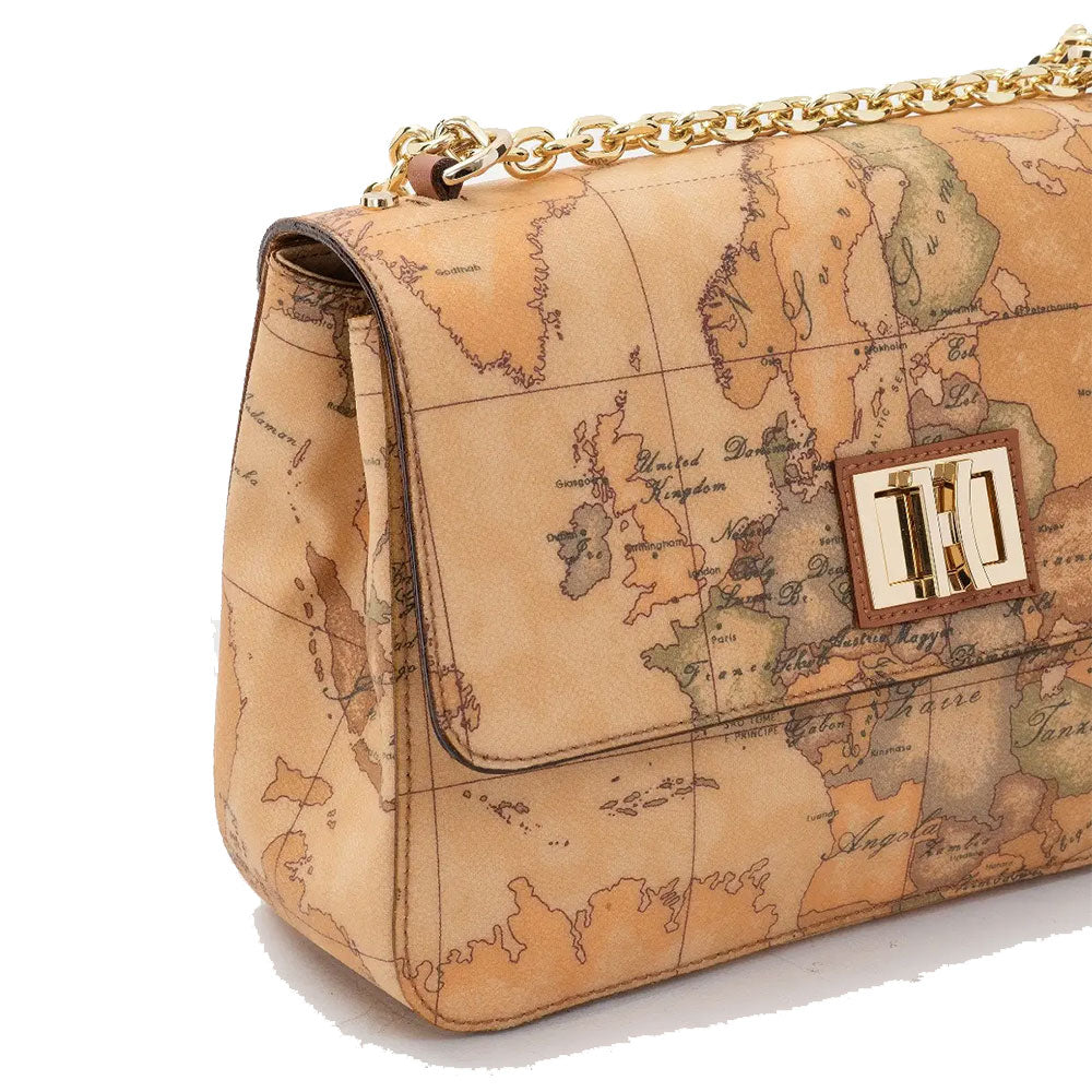 Damen-Umhängetasche mit Klappe und Gehhilfe 1A Classe Alviero Martini Geo Classic Line E034