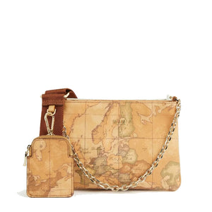 Doppelte Mini-Umhängetasche 1A Classe ALVIERO MARTINI Geo Classic und Geo White Print E048