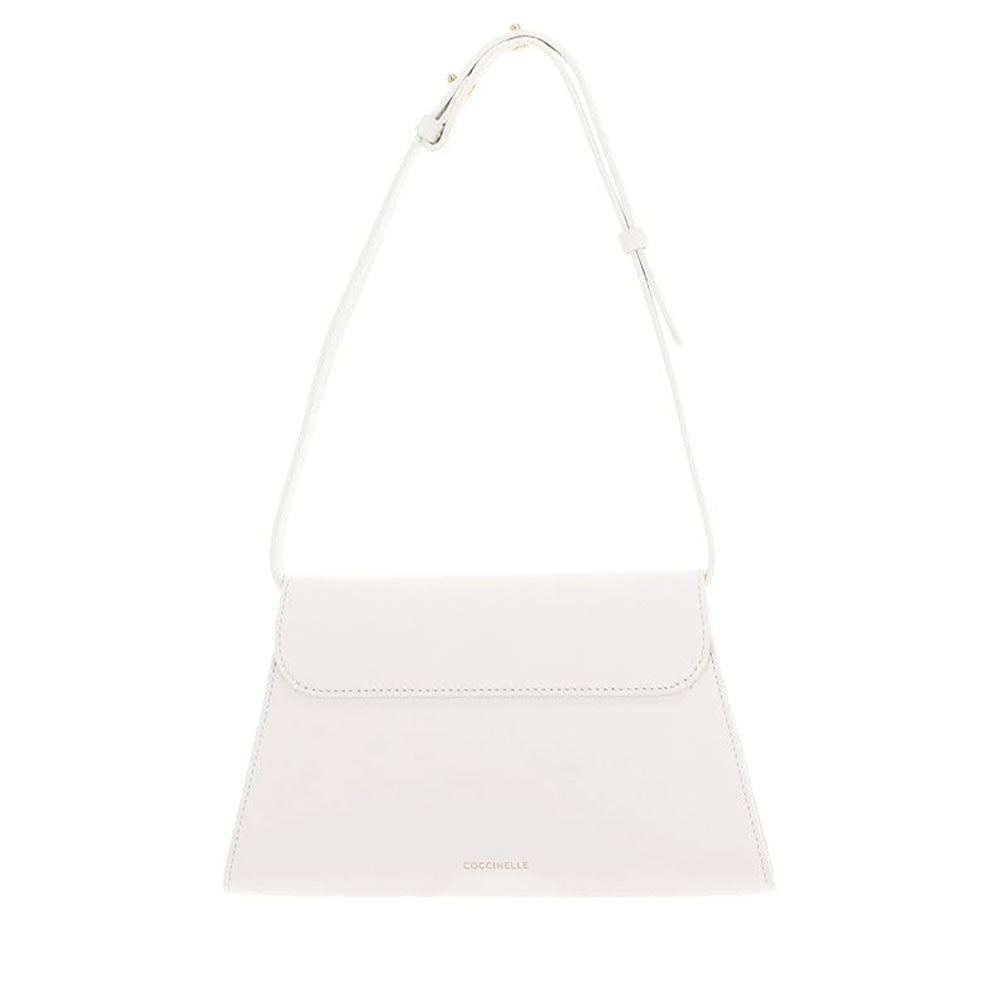 Borsa Donna a Spalla COCCINELLE in Pelle Colore Blanco linea Dew Small