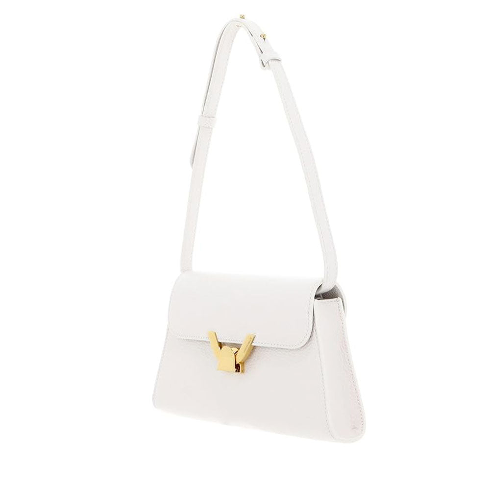 Borsa Donna a Spalla COCCINELLE in Pelle Colore Blanco linea Dew Small