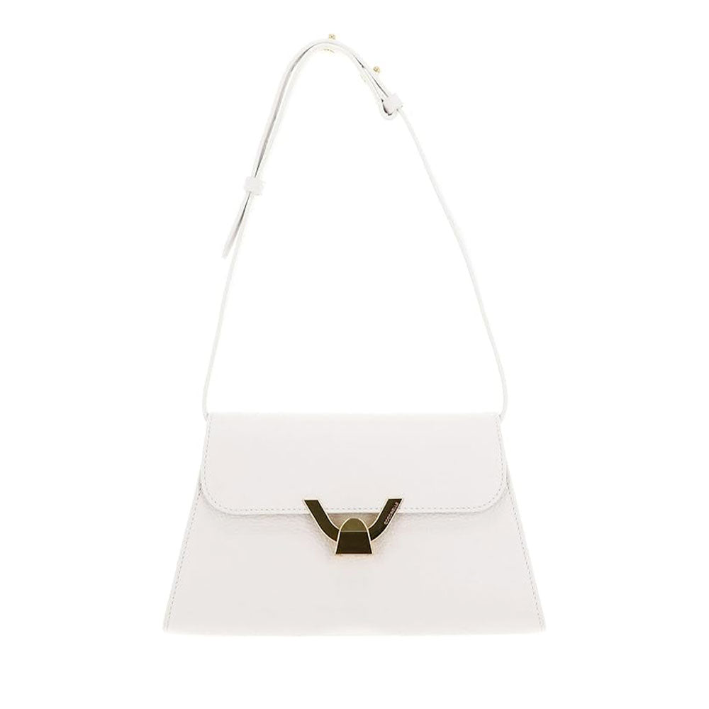 Borsa Donna a Spalla COCCINELLE in Pelle Colore Blanco linea Dew Small