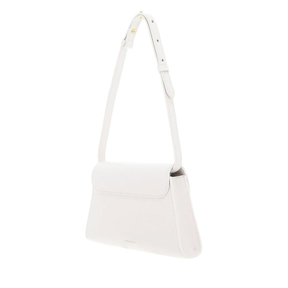 Borsa Donna a Spalla COCCINELLE in Pelle Colore Blanco linea Dew Small
