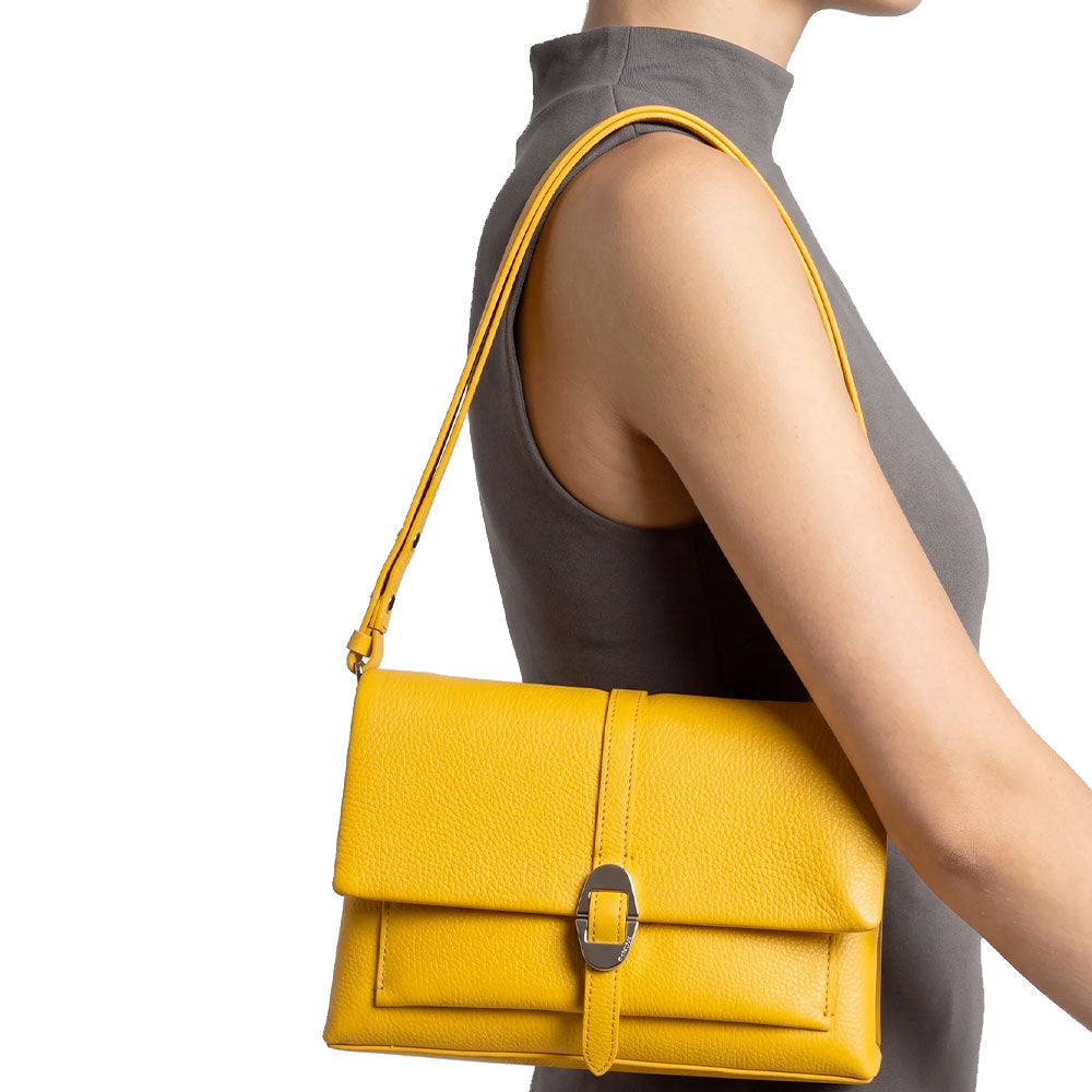 Borsa Donna a Spalla COCCINELLE in Pelle Linea Dorian colore Soleado