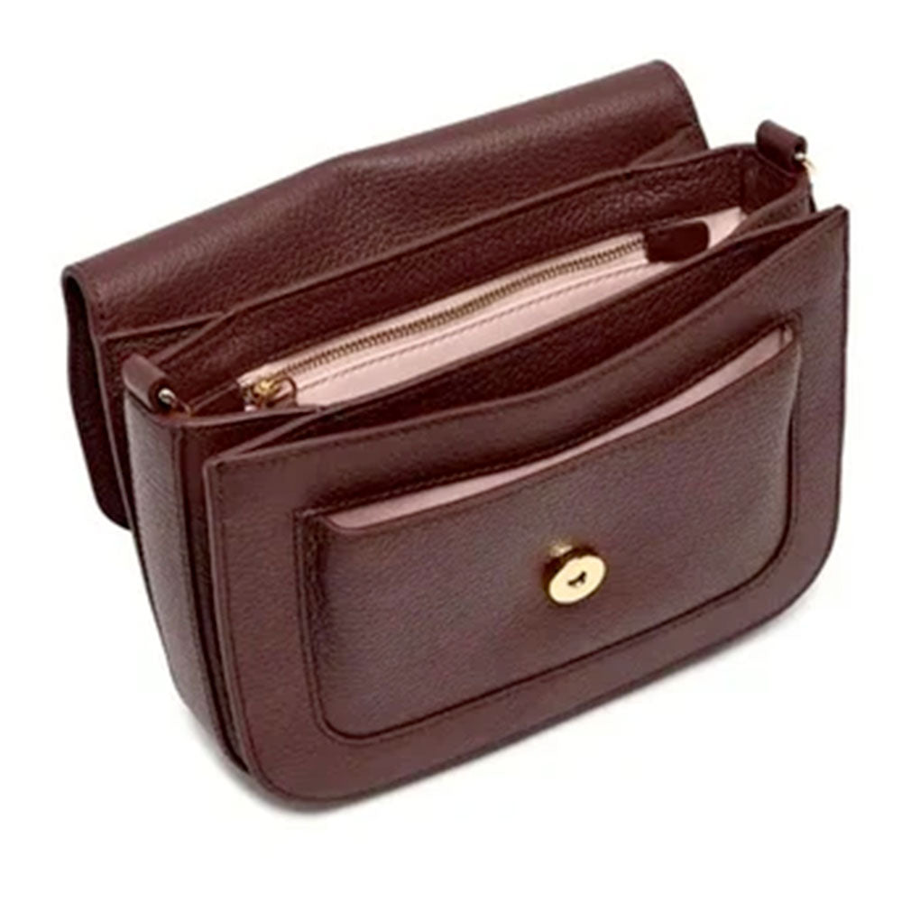 Women's Crossbody Bag COCCINELLE C-Me Small in Berry Grained Leather