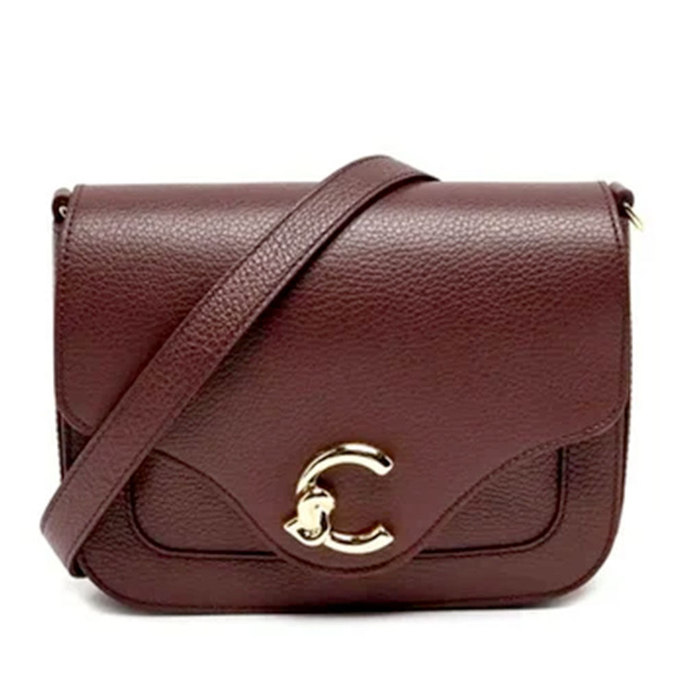 Women's Crossbody Bag COCCINELLE C-Me Small in Berry Grained Leather
