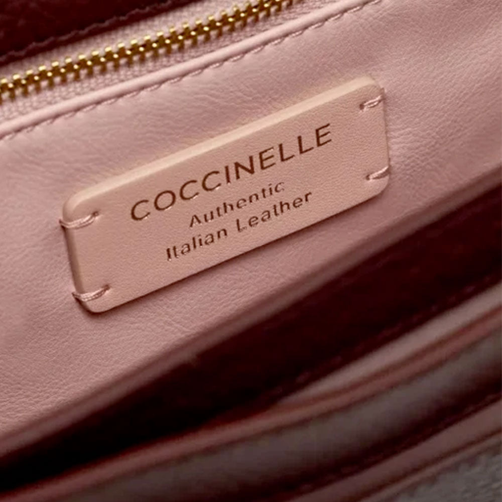 Women's Crossbody Bag COCCINELLE C-Me Small in Berry Grained Leather