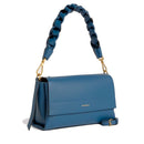 Damen-Schultertasche COCCINELLE aus Leder Modell Boheme Small in Deep Blue-Sandshell