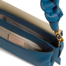 Damen-Schultertasche COCCINELLE aus Leder Modell Boheme Small in Deep Blue-Sandshell