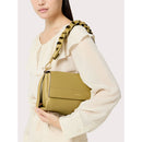 Damen-Schultertasche COCCINELLE aus Leder Modell Boheme Small in Sandshell-Seagrass