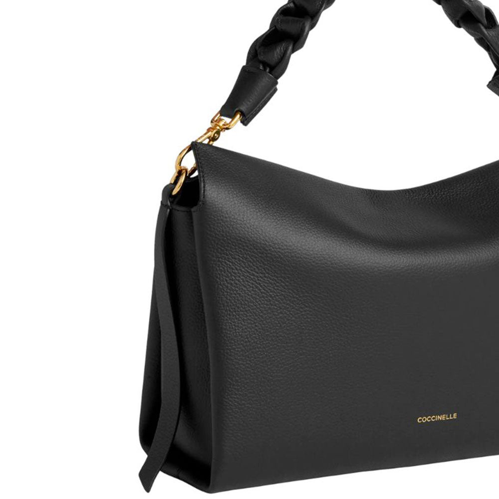 Borsa Donna a Mano COCCINELLE in Pelle linea Boheme Medium colore Noir - Cognac