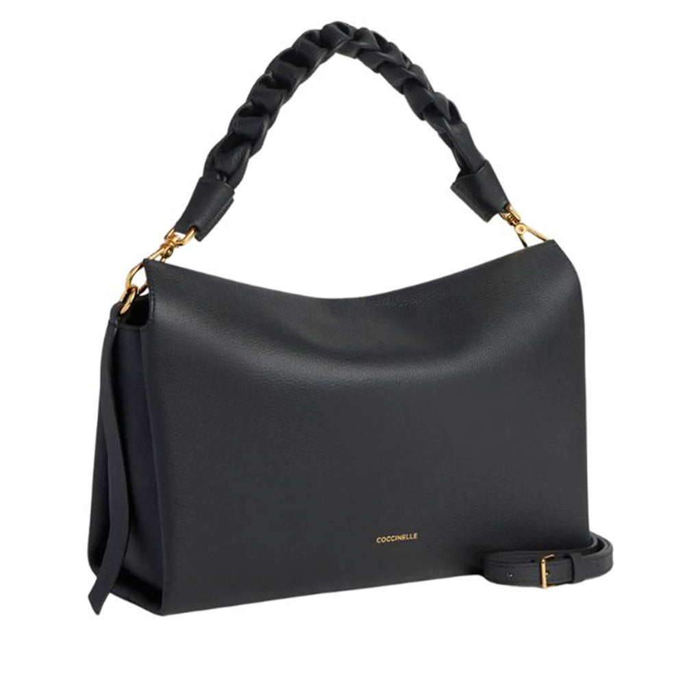 Borsa Donna a Mano COCCINELLE in Pelle linea Boheme Medium colore Noir - Cognac