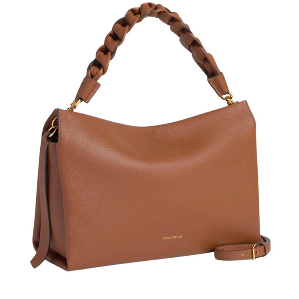 Borsa Donna a Mano COCCINELLE in Pelle linea Boheme Medium colore Cognac - Noir