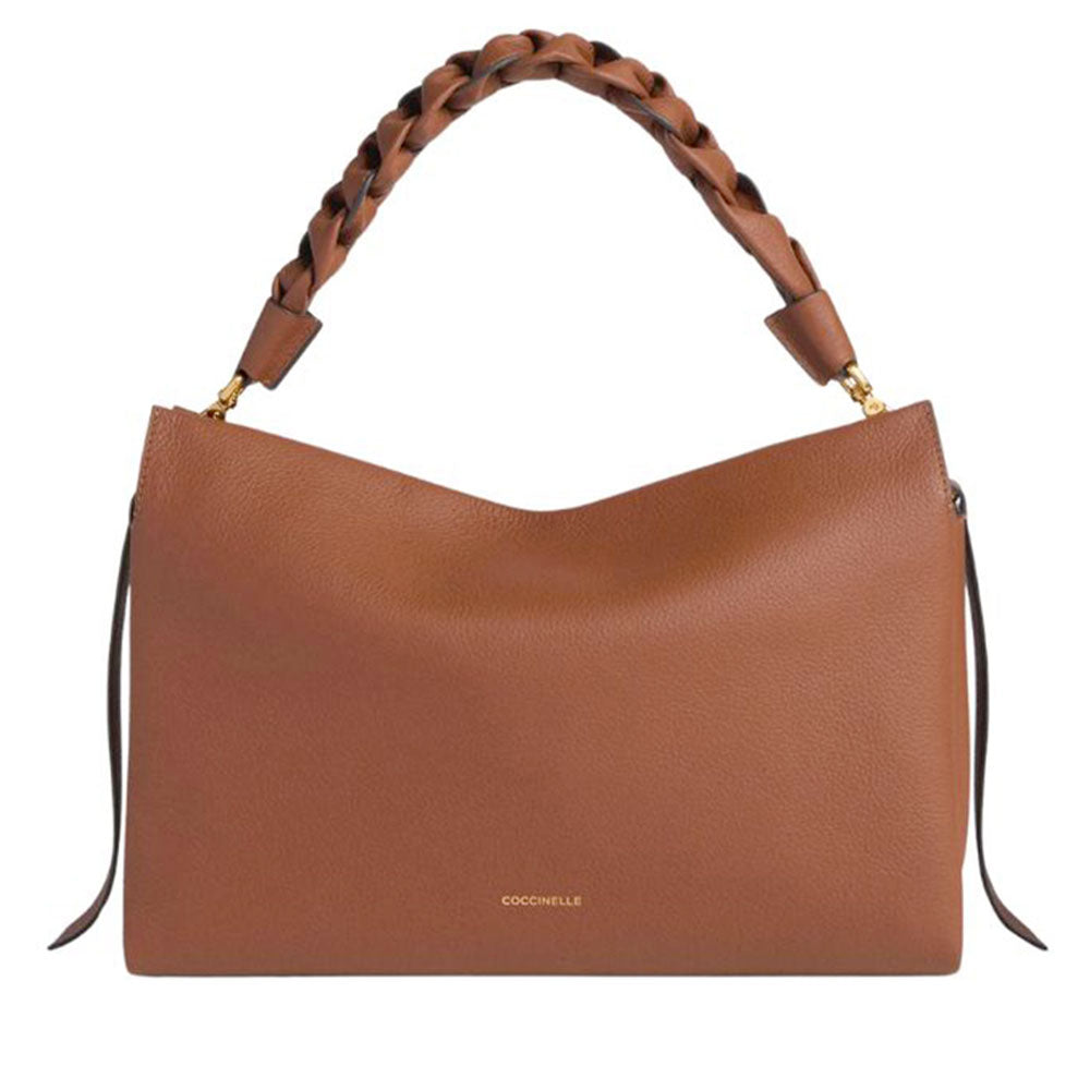 Borsa Donna a Mano COCCINELLE in Pelle linea Boheme Medium colore Cognac - Noir