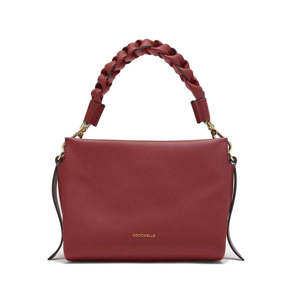 Borsa Donna a Mano COCCINELLE linea Boheme Small in Pelle Brandy - Grenadine Red