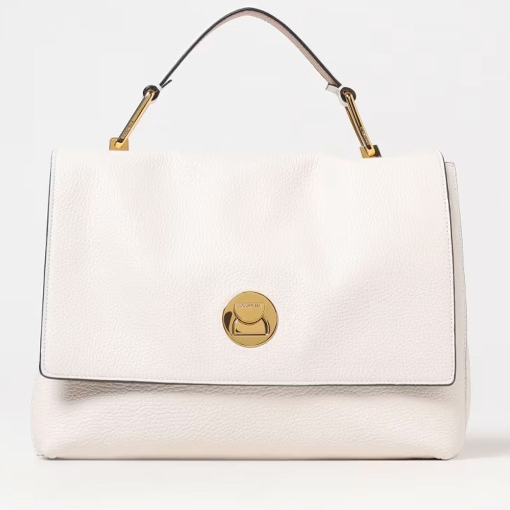 Borsa Donna a Mano COCCINELLE in Pelle linea Liya colore Blanco - Skin