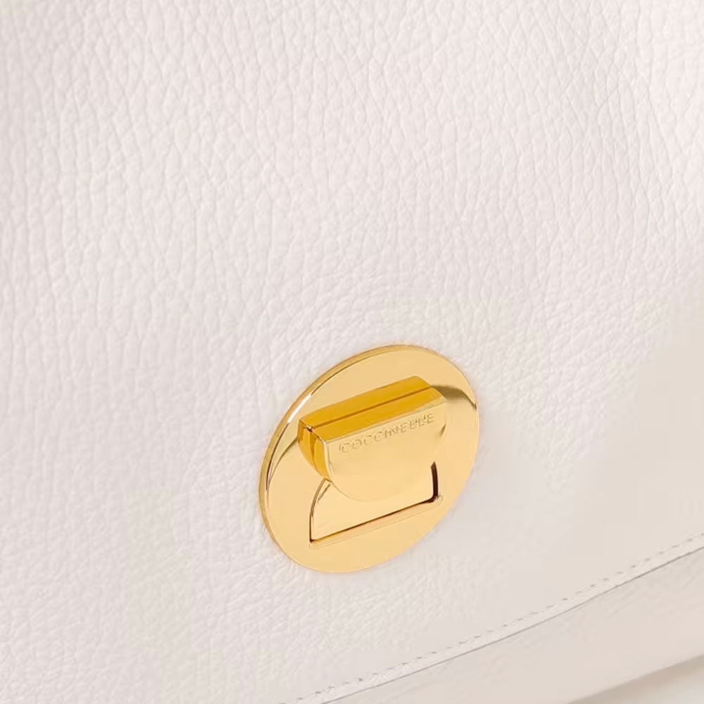 Borsa Donna a Mano COCCINELLE in Pelle linea Liya colore Blanco - Skin