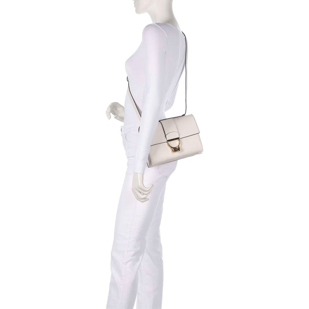 Borsa Donna a Tracolla COCCINELLE in Pelle Linea Arlettis colore Blanco