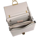 COCCINELLE Damen Leder Schultertasche, Arlettis Linie, Lammfell Weiß Farbe