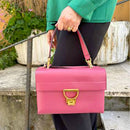 Damen-Schultertasche COCCINELLE Modell Arlettis aus Leder in Rosewood