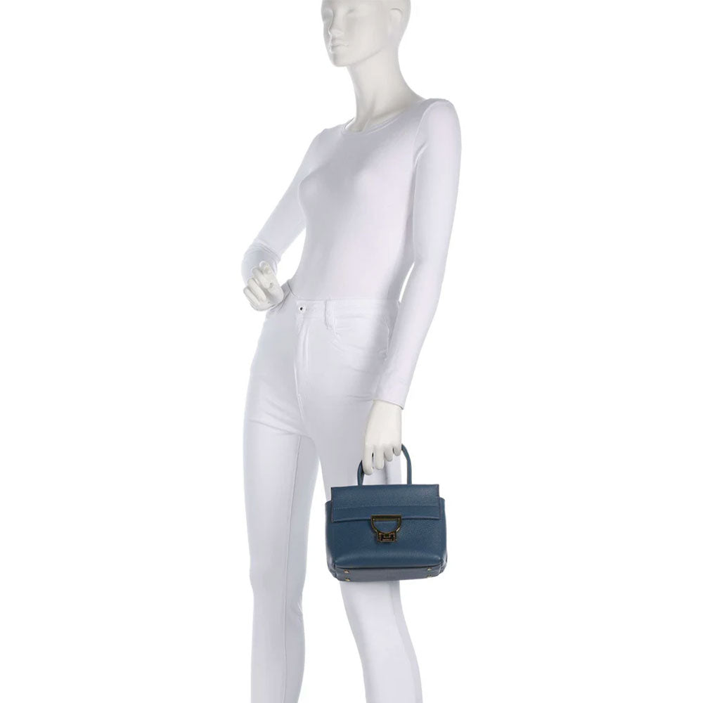 Borsa Donna a Mano COCCINELLE in Pelle linea Arlettis Colore Deep Blue Misura Piccola